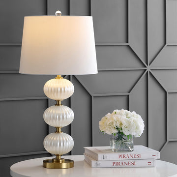 Carter 29.7" Glass LED Table Lamp - JONATHAN Y
